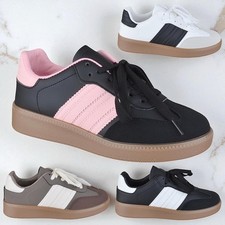 WOMENS FLAT LOW HEEL RETRO