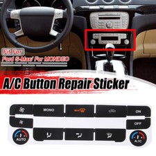 Fit For Ford S-Max Mondeo AC Dash Button Repair Decal Sticker Replacement Black