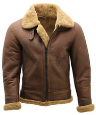 Men brown shearling - b3,