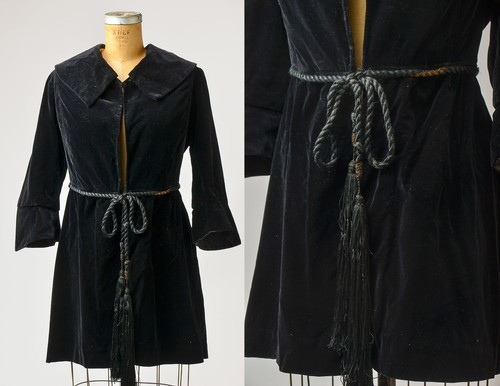 Victorian black velvet - velvet, jacket
