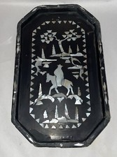 ANTIQUE OCTAGONAL PAPIER MACHE