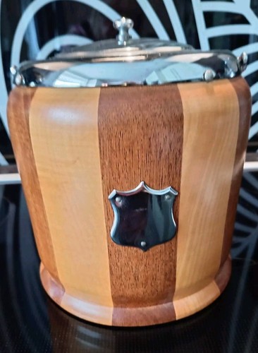 Vintage wooden ice bucket - vintage, two
