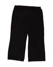 MARKS & SPENCER Womens Straight Cropped Trousers UK 20 2XL W38 L26 Black CV08