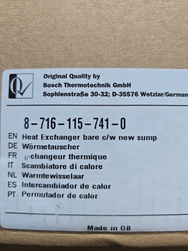 Worcester bosch heat exchanger - worcester,