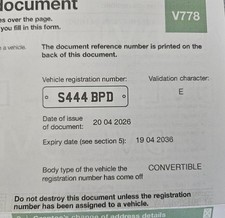 SAAB REG NUMBER PLATE S444 BPD