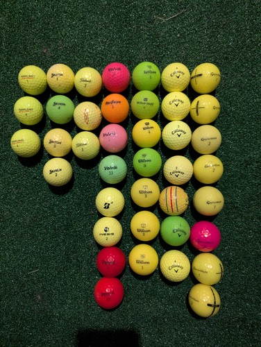 Mixed brand golf - balls, grade