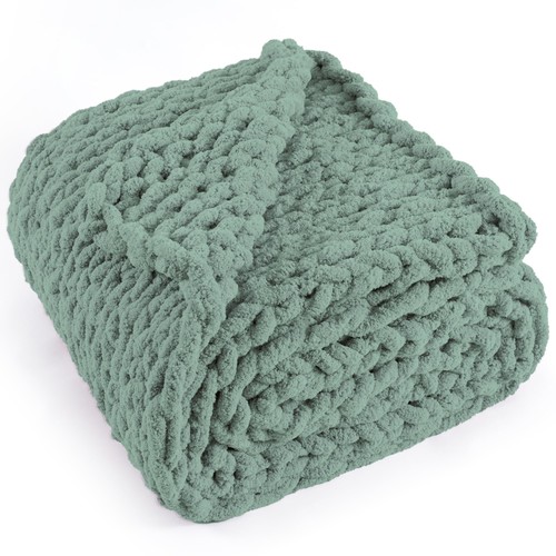 Chunky knit throw blanket x - knit, 50"x