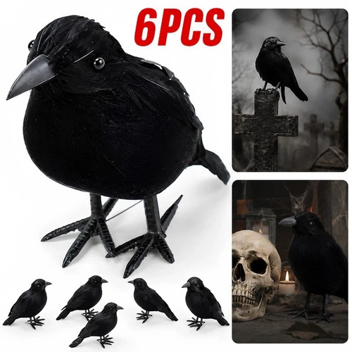 6pcs artificial crows - 6pcs,