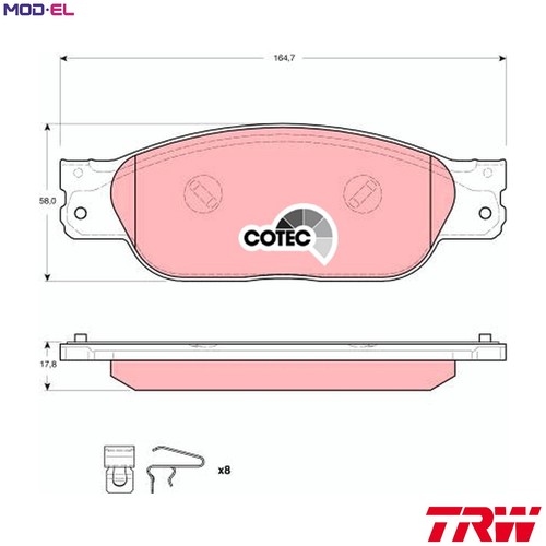 Brake pad set disc - brake,