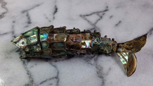 Vintage articulated fish - vintage,