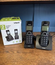VTECH - ES2001 Cordless Phone - Call Block, Speakerphone, Twin Handset