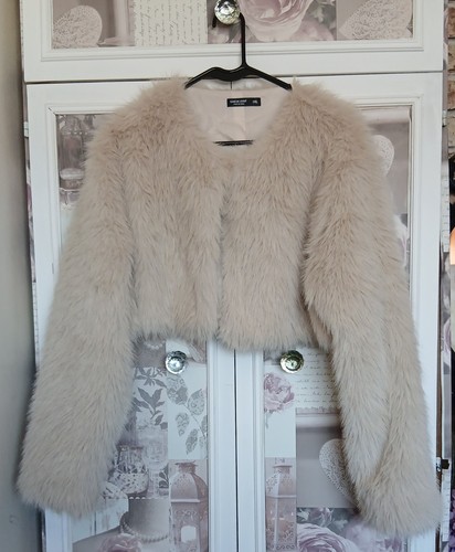 Cream faux fur bolero - cream,