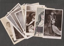 EDWARDIAN ACTORS & ACTRESSES. 13 POSTCARDS. MOSTLY UNUSED REAL PHOTO POSTCARDS.