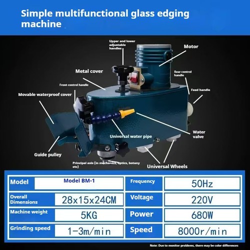 Small glass straight edge - straight,
