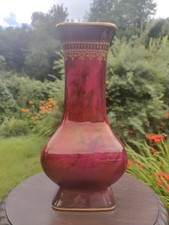 Losal Ware Art Deco Flambé Glazed Vase 13.25" No Chips Cracks Or Restoration