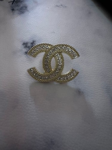 Chanel gold double logo - c,