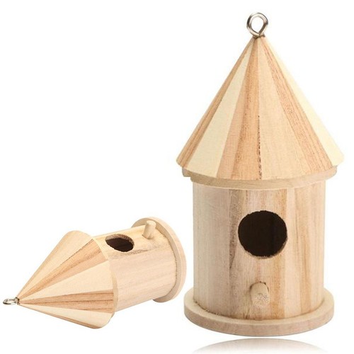 Wooden bird nest - wooden,