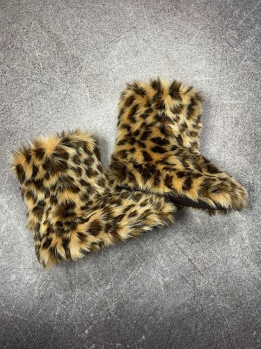 Leopard print faux fur - faux, boots
