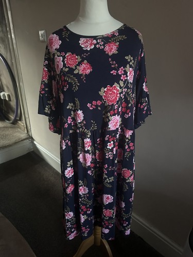 Ladies yours navy pink - pink, floral