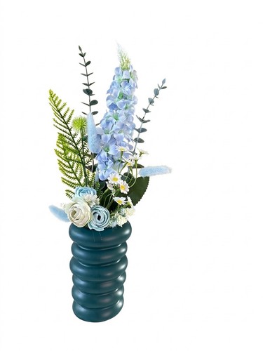 Modern teal ribbed - modern, blue