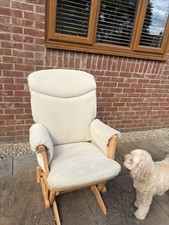 Cream upholstered wooden - cream,