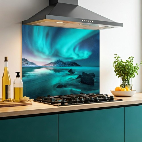 Printed glass kitchen - printed,