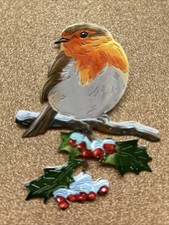 6 X Robin On A Branch Tattered