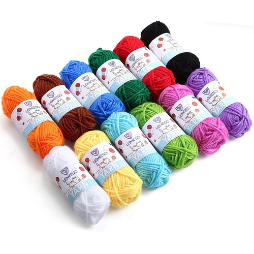 Pack crochet yarns acrylic - 12,