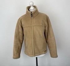Musto Performance Sherpa Fleece Jacket Tan Faux Suede Size 14 UK Ladies
