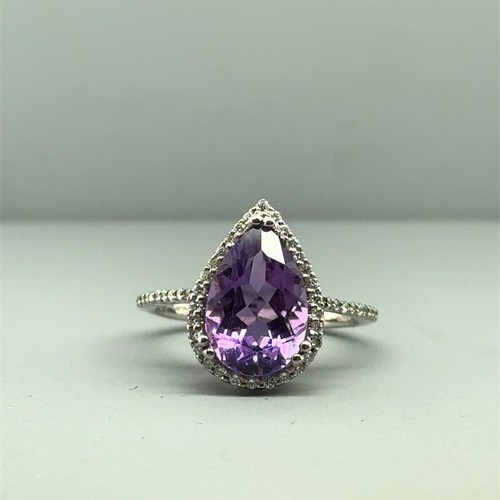 18ct white gold amethyst - 18ct,