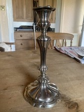 Early English Silverplate 12.25" Lobed Candlestick by Elkington 1872 Date Mark