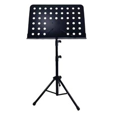 Music Stand Adjustable Metal Sheet Podium Stand with Base and Sheet Music Folder