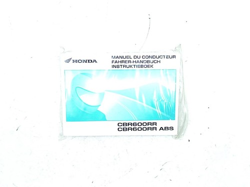 Owners manual honda cbr 600 - honda,