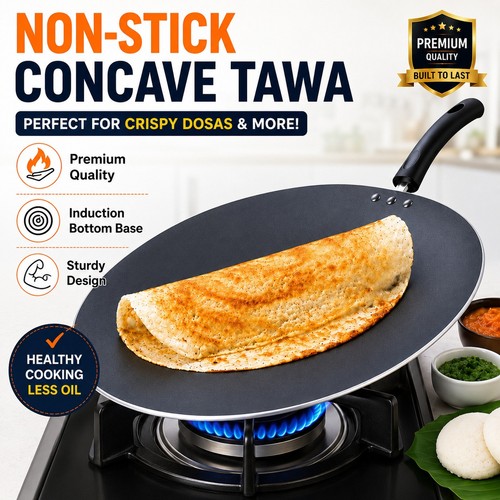 Non stick concave tawa tava - non,