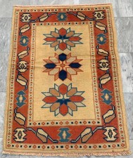 3x4 afghan kazak rug hand - kazak,
