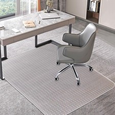 Office Chair Mat-  90x120cm Transparent Plastic 2.2mm Flat Low Pile-For Auction