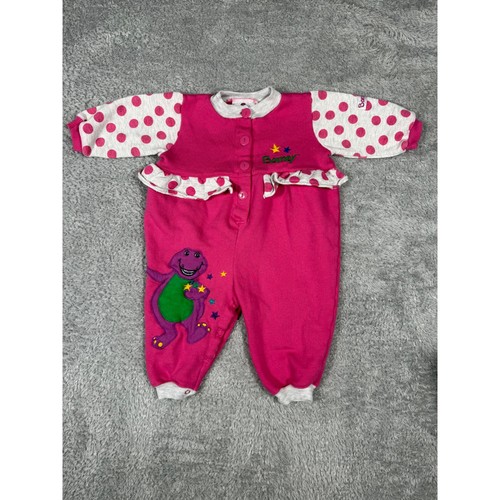 Barney romper baby girl 12m - barney,