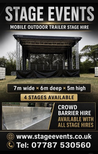 Mobile stage trailer - stage, hire