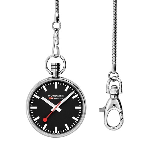 Mondaine 43mm black - mondaine,