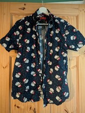 Primark Mens Blue Santa Shirt