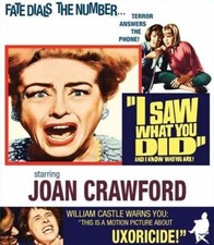 "I SAW WHAT YOU DID" (1965) Joan Crawford - Public Domain DVD NO CASE