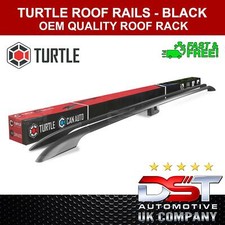 FITS MERCEDES VITO LONG BLACK ROOF RACK RAILS SET 2004-19-on NO DRILL