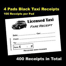 4 Pads of 100 Black Taxi Cab /