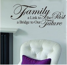 family past future stickers wall Quote Removable Art Vinyl Decor Home Au decal