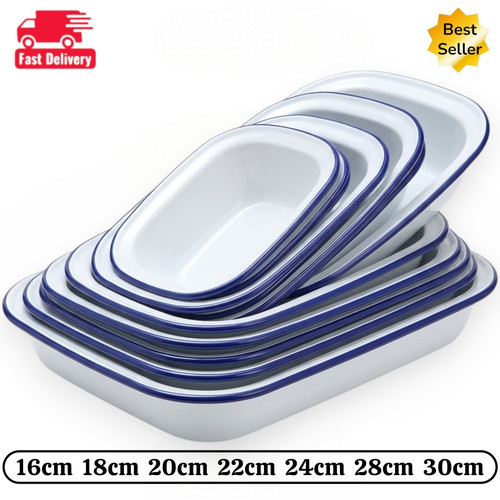 White falcon enamel pie - enamel, dish