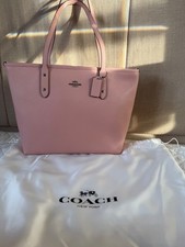 Coach blush pink leather tote