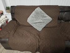 2 Seater Leather Recliner Sofa Manual Reclining Couch Settee Living Room UK