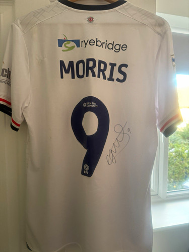 Luton town signed matchworn - luton,