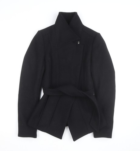 Reiss womens black - wool, belted