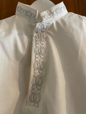 shalwar kameez boys Asian suit white size 16 age 3-4 decorated kurta